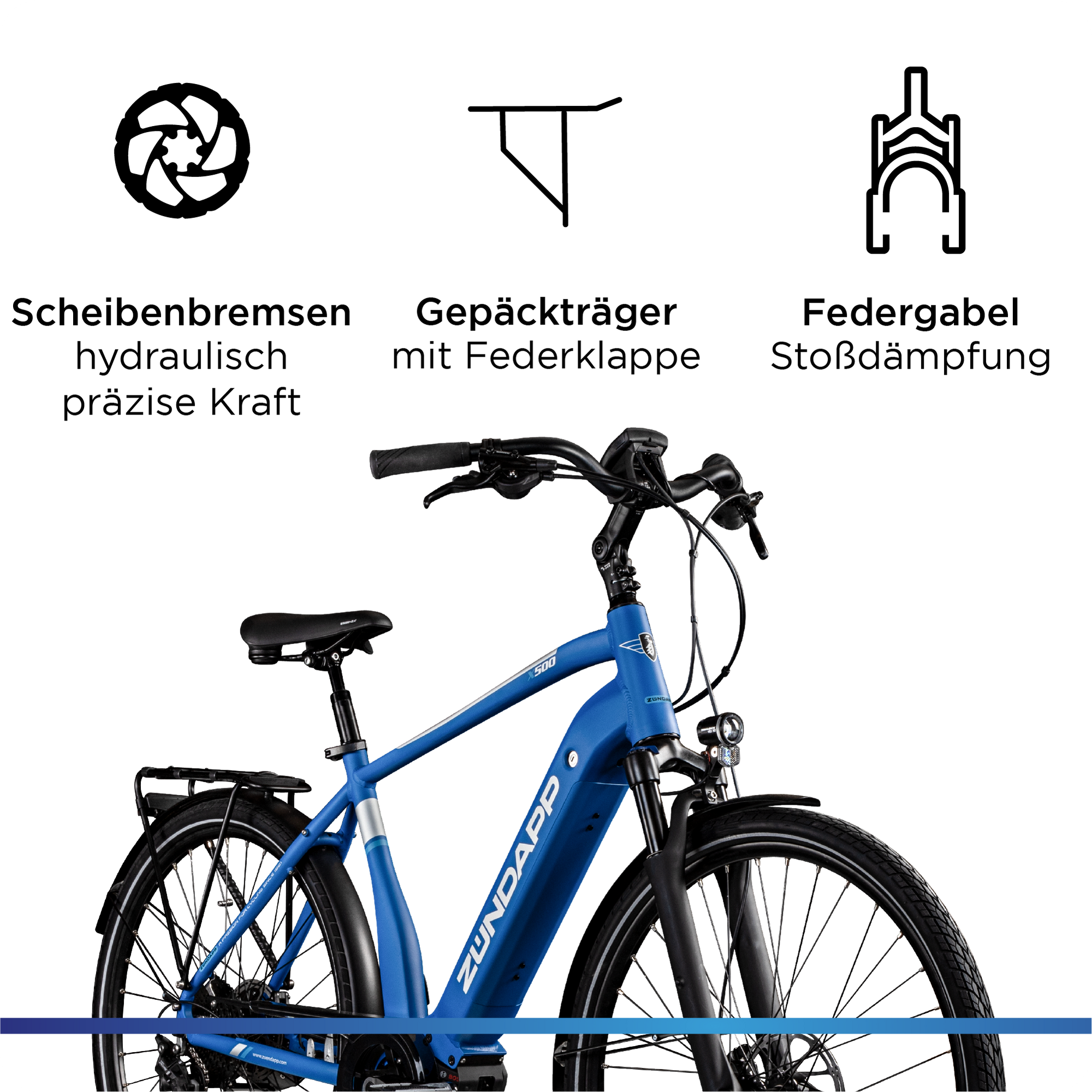 Zündapp X500 E Bike Trekkingrad 28 Zoll E Fahrrad 165 - 180 cm Pedelec Bosch