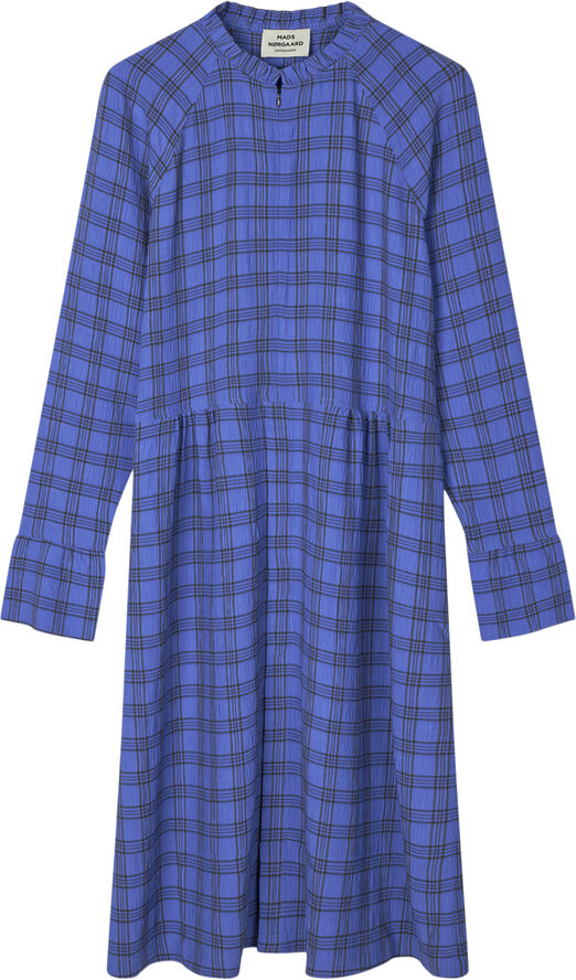 Mads Nørgaard - Copenhagen Check Pop Dupina Dress Blå med tern