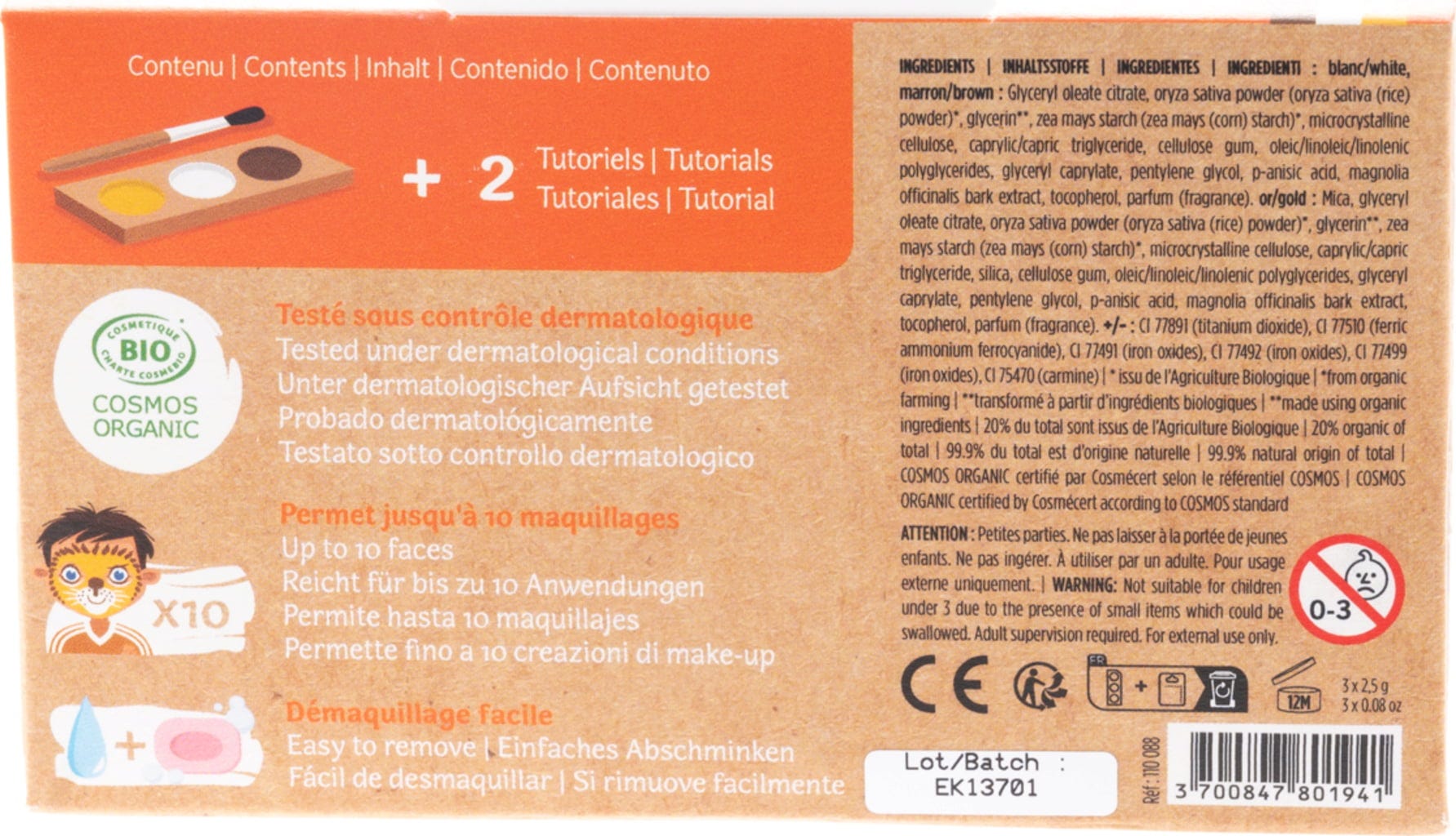namaki  Lion & Giraffe Face Painting Kit