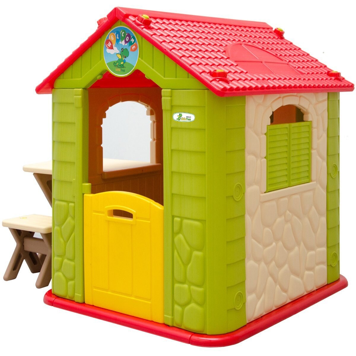 Kinder Spielhaus ab 1 - Garten Kinderhaus mit Tisch - Indoor Kinderspielhaus