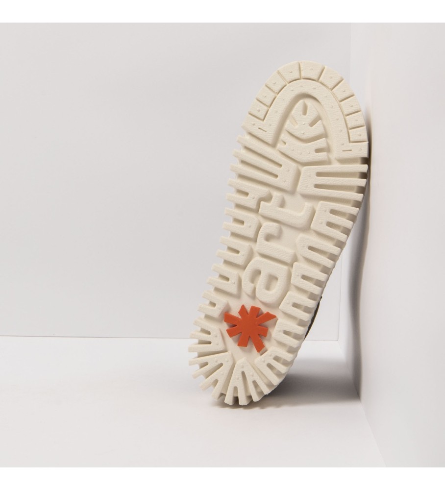 Sapatos de plataforma em couro sintético 1532 Nobuck-W Cáqui-Creme/Brighton