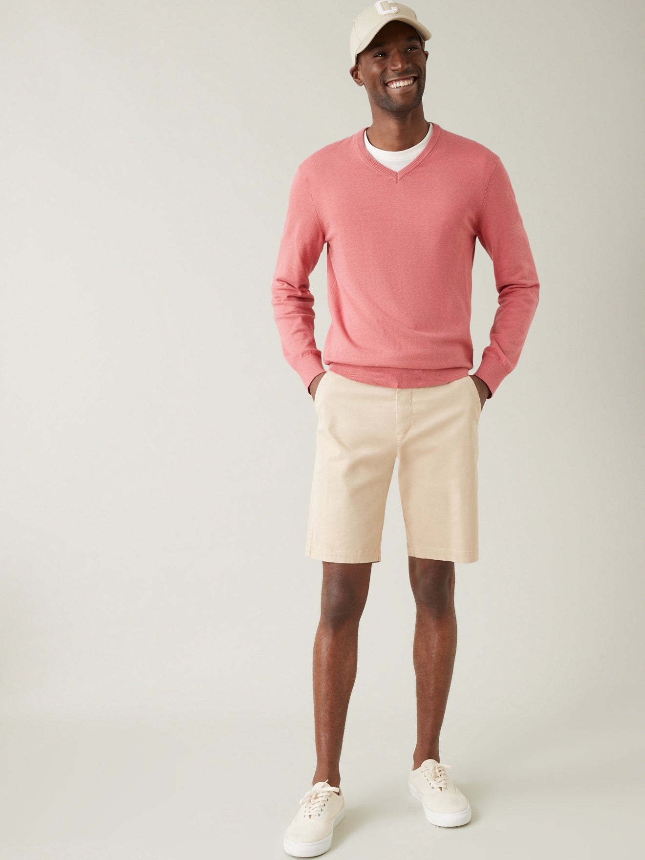 Bermuda droit homme coton stretch