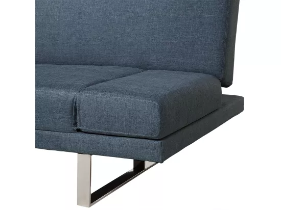 Canapé convertible 2 places en tissu bleu gris YORK