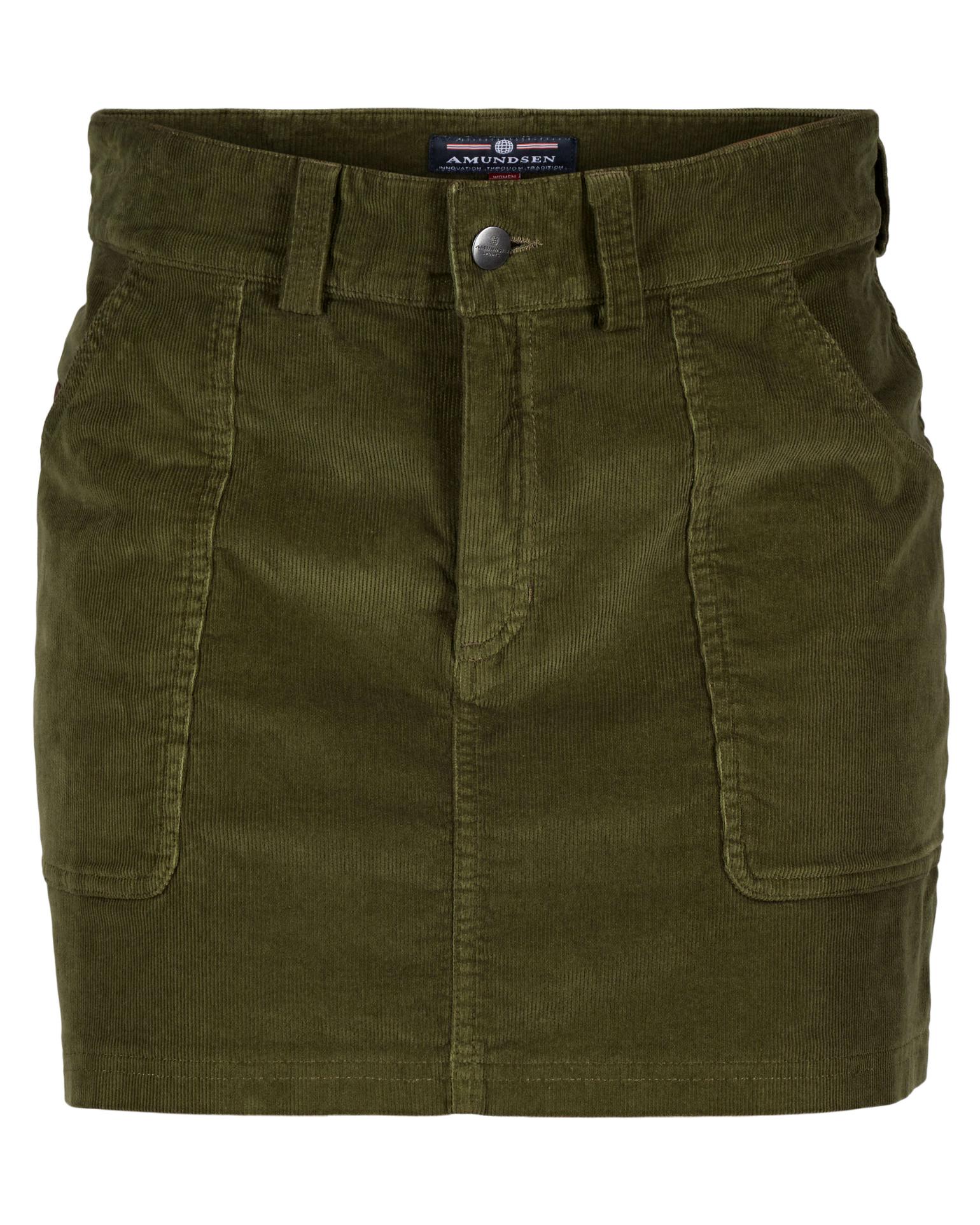 Amundsen Cord G.Dyed Skirt Womens Olive Ash