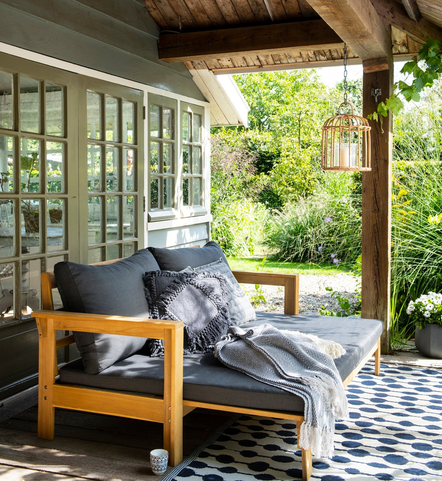 Intratuin 2-zits loungebank Lazy naturel