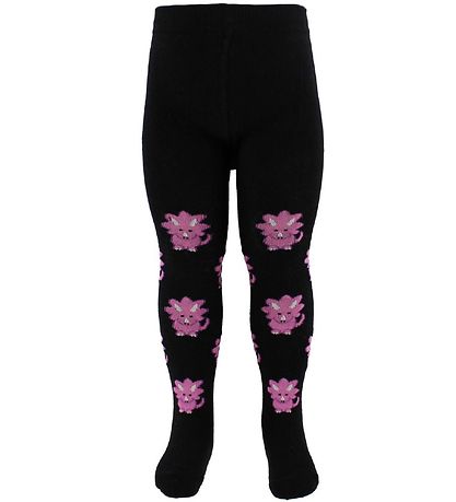 Fuzzies Strumpfhosen - Schwarz m. Dino