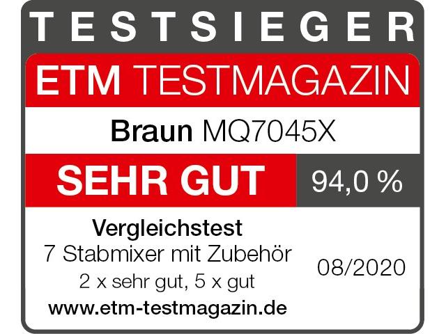 Braun Stabmixer MultiQuick 7  MQ7045X Silber/Schwarz Stabmixer-Set