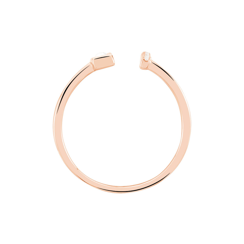 Bague Tea Argent Blanc Rose Oxyde De Zirconium