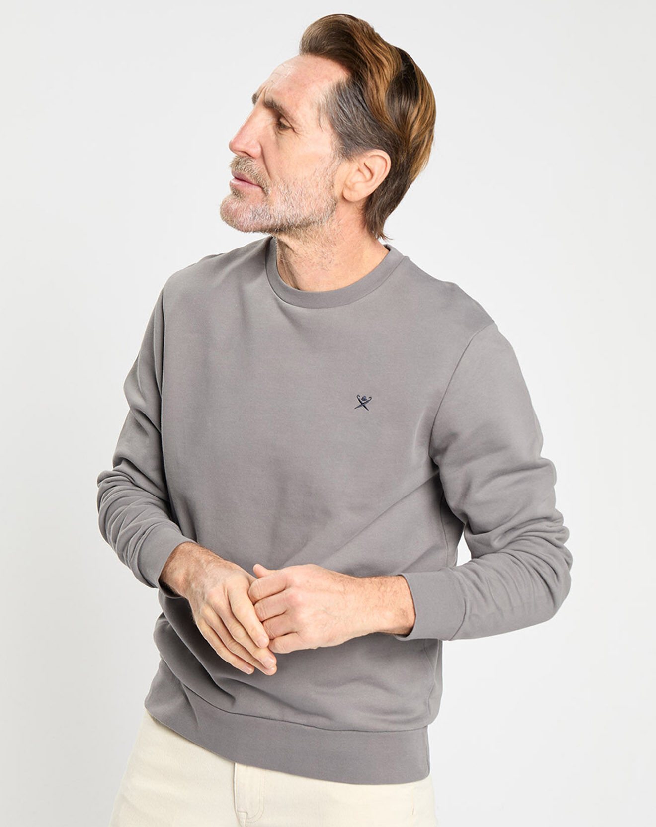 Hackett London Sweat col rond gris