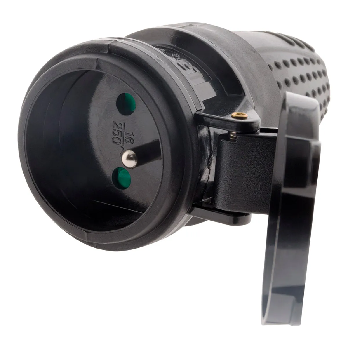 Zenitech Fiche caoutchouc femelle - Noir