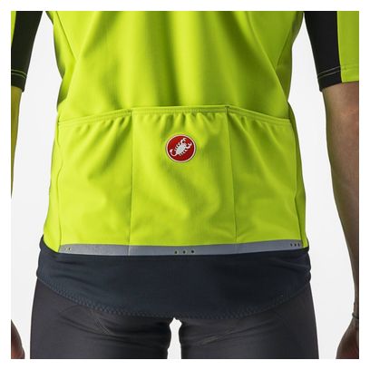 Maillot Manches Courtes Castelli Gabba RoS 2 Jaune Fluo/Gris Foncé