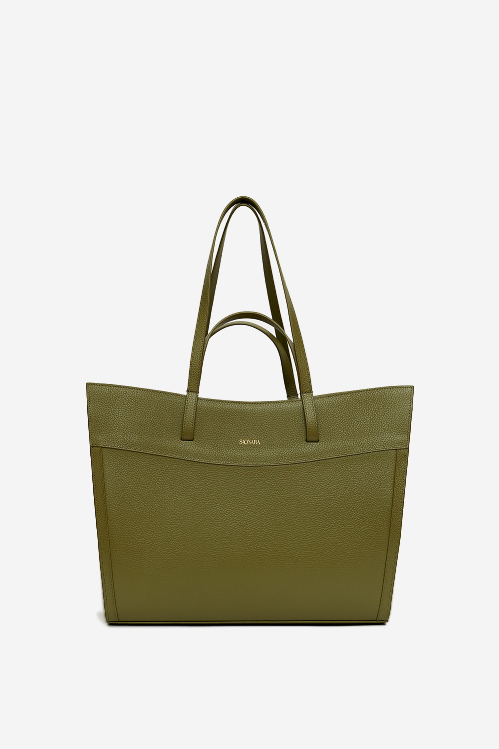Shopping leather shoulder bag