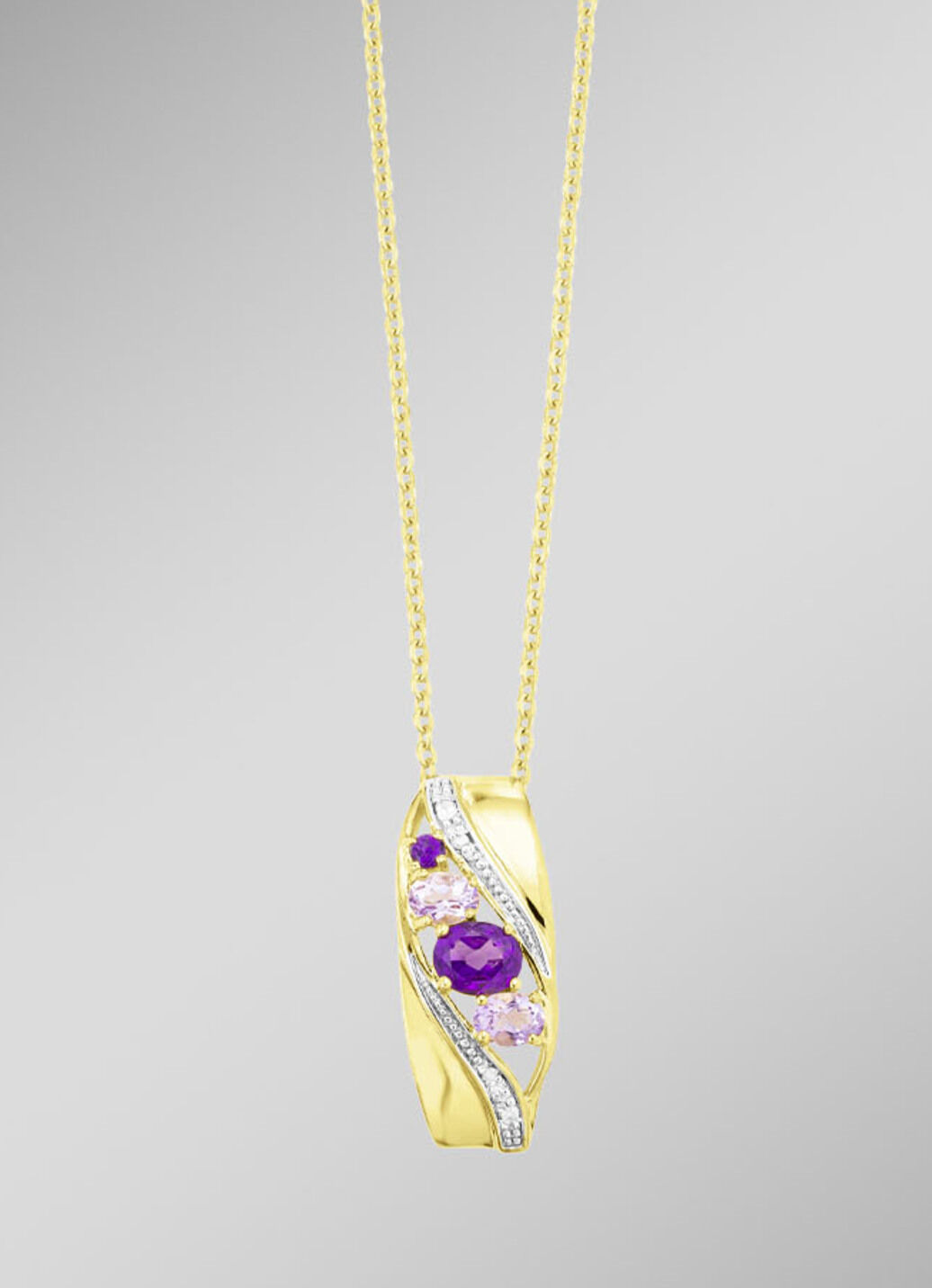 Anhänger mit Amethyst und Zirkonia