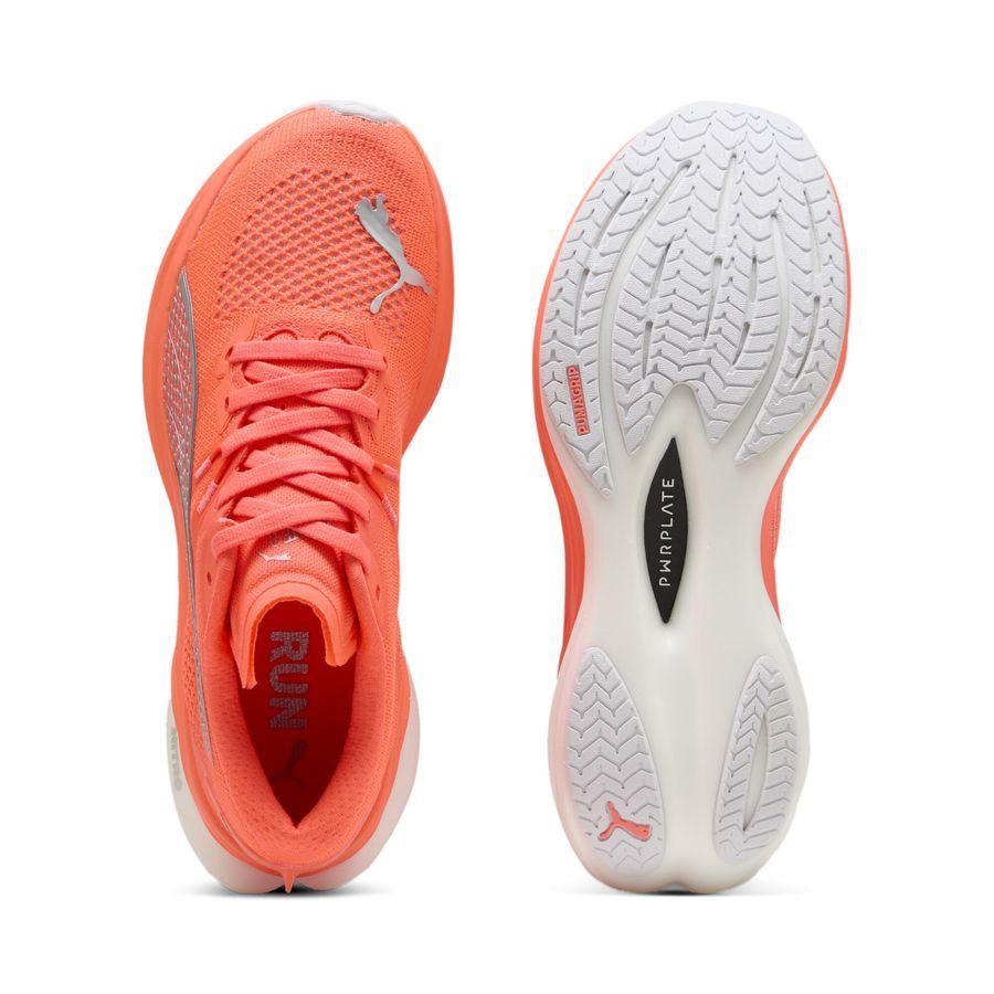 PUMA Chaussures de Running Deviate Nitro 3 - Glowing Red/Argenté Femme