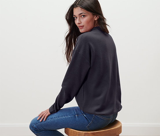 Sweatshirt mit Stehkragen