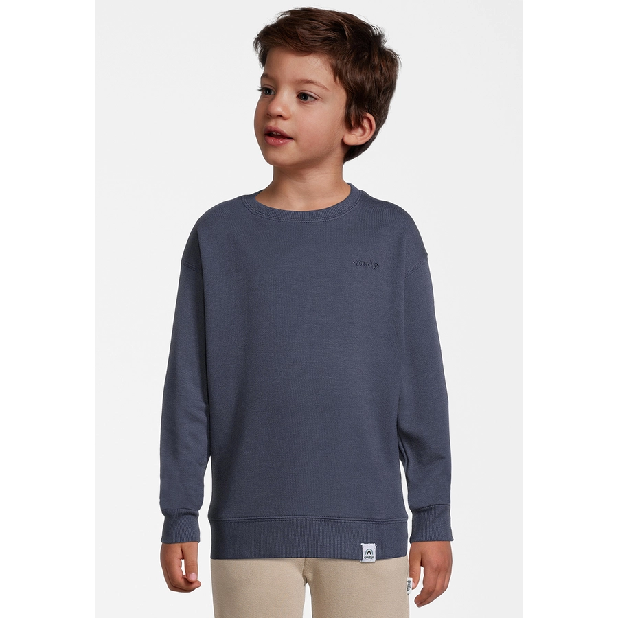 New Life Sweatshirt Crew Neck Pullover Blau