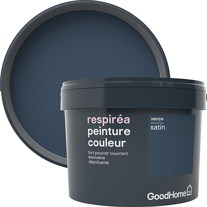 Peinture GoodHome Respiréa bleu Vence satin 2,5L