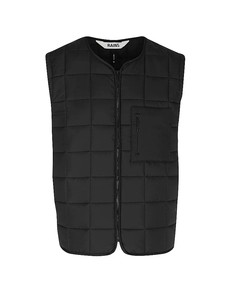 RAINS Steppgilet  schwarz