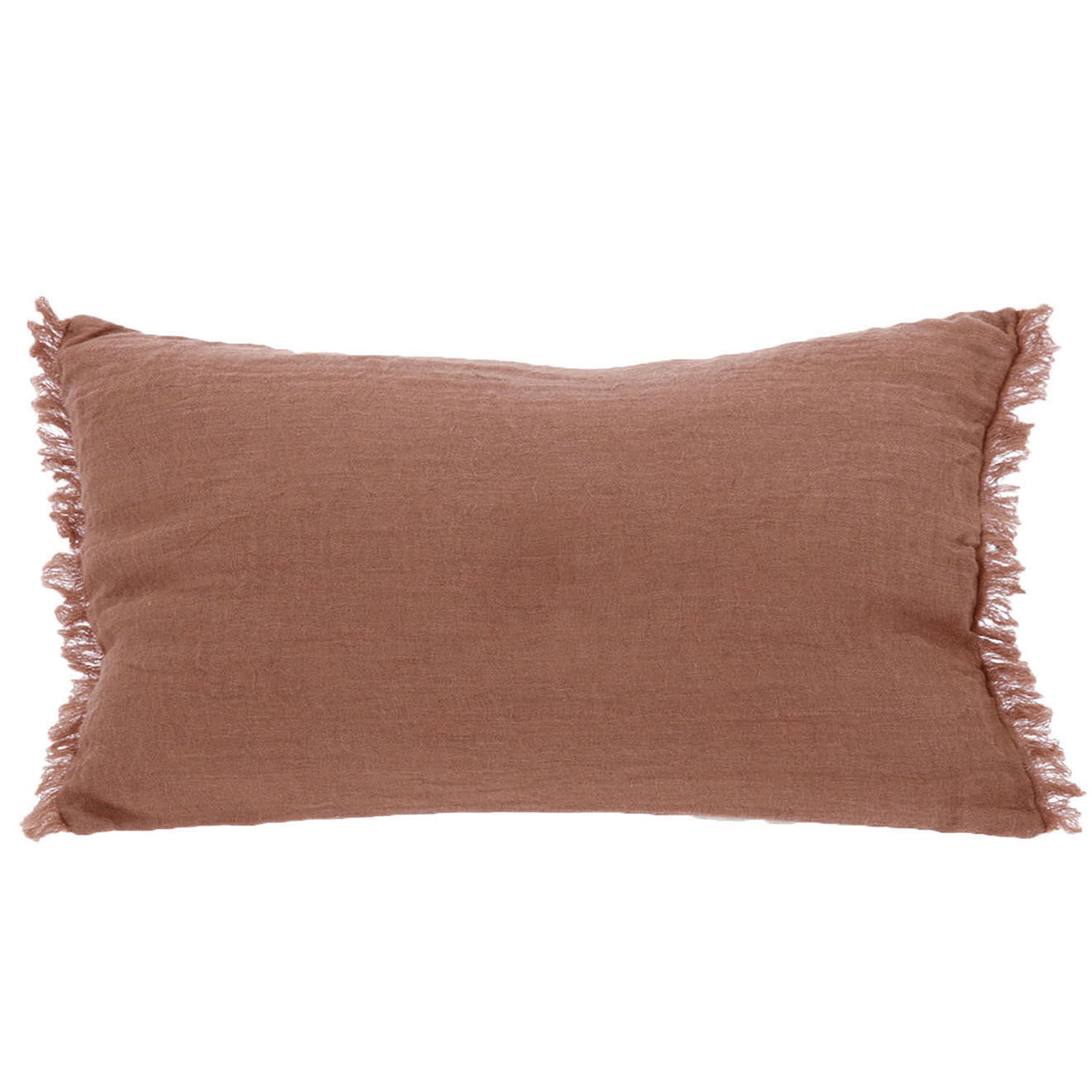 En Fil d'Indienne Housse de coussin Étamine terracotta - 45x100 cm