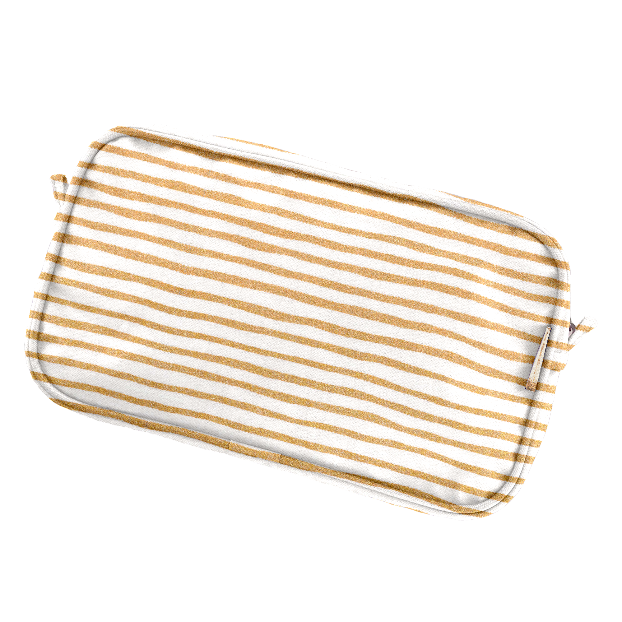 Pochette Banane Rayé Or Blanc