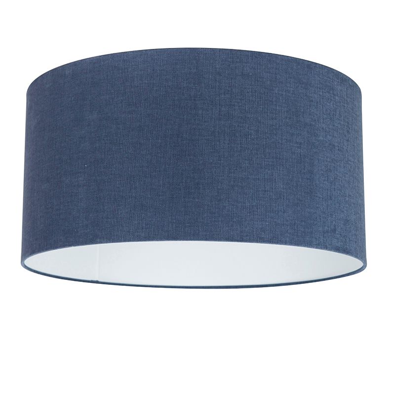 Moderne hanglamp zwart met antiek blauwe kap 50 cm - Combi 1
