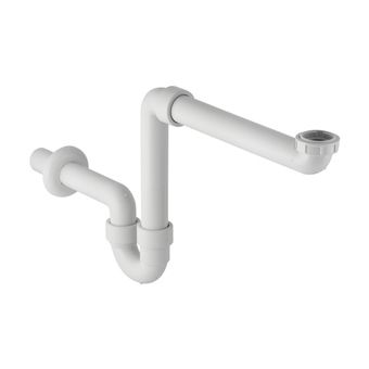 Geberit ruimtebesparend wastafelsifon 40mm alpien wit