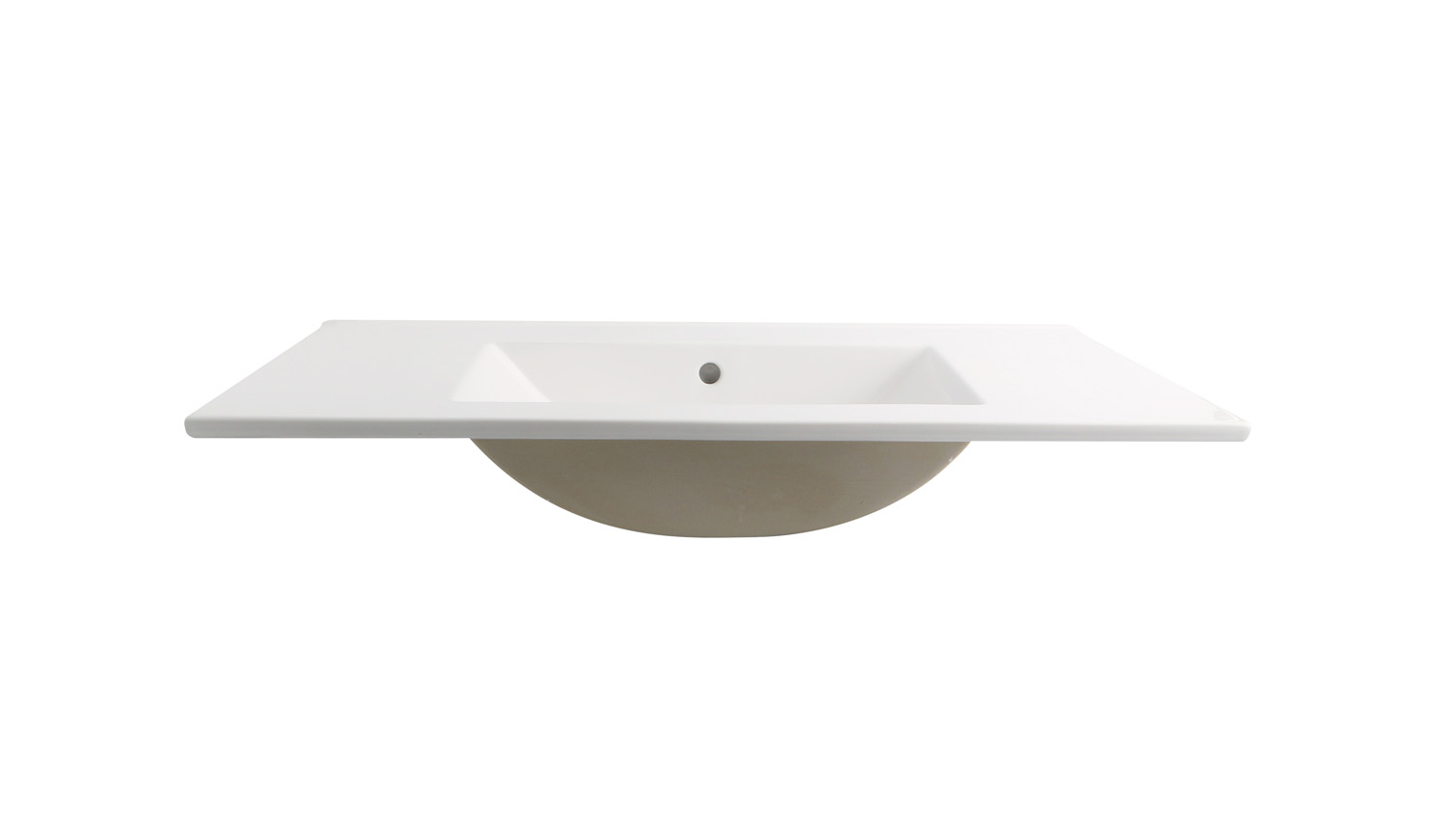 Fontana Latina keramische wastafel 100cm zonder kraangat wit glans