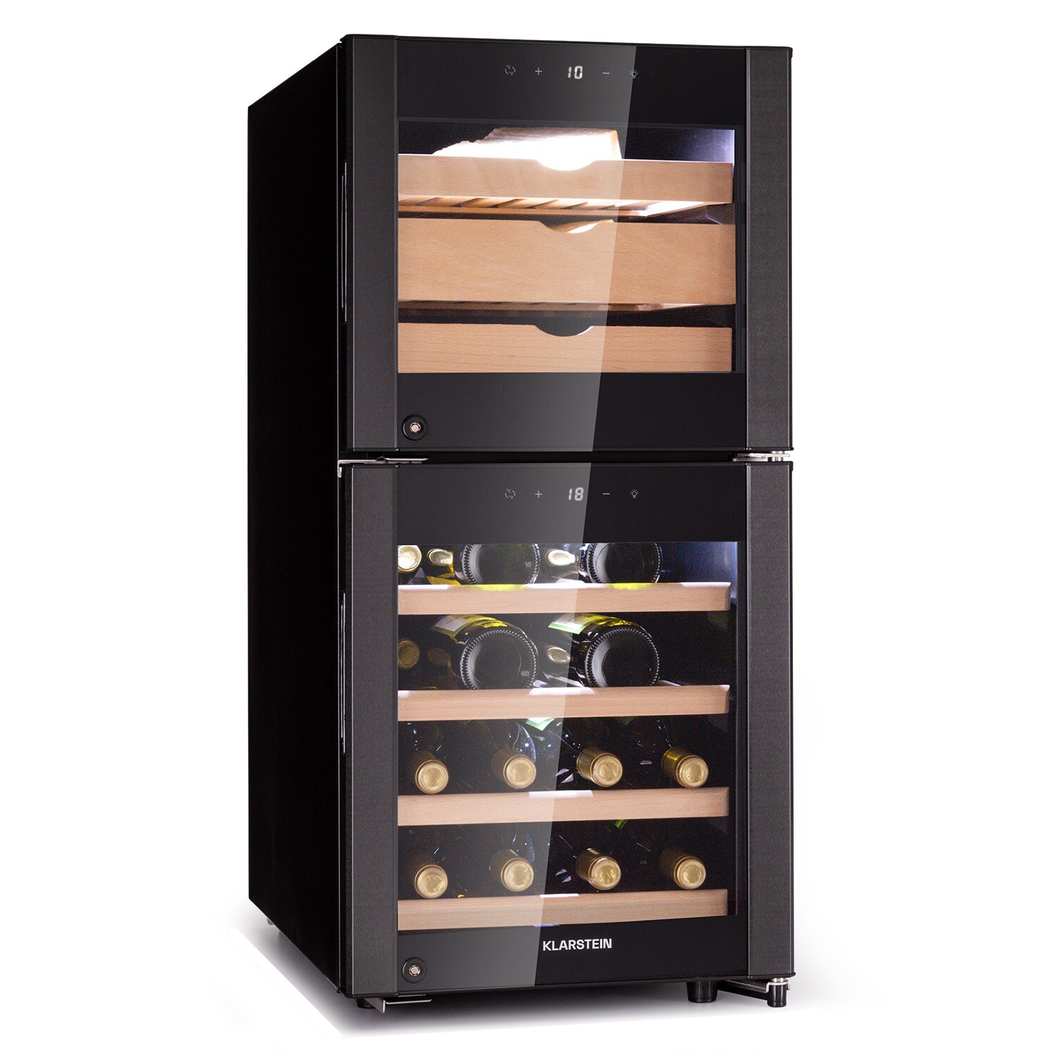 El Dorado 89 Käse & Weinkühlschrank 2 Zonen Touch 89L LED Schwarz 89 Liter