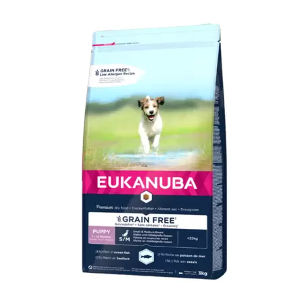 Eukanuba Dog Junior Small - Medium Graanvrij Vis3 kg