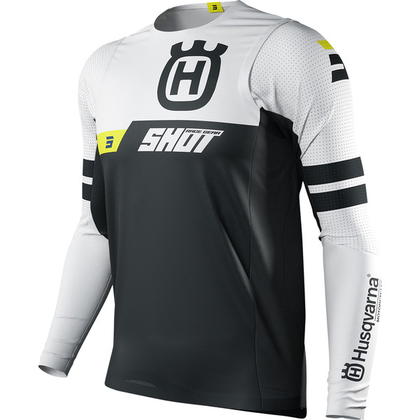 Shot - Maillot Aerolite Husqvarna 2022 - Edition Limitée Noir / Blanc