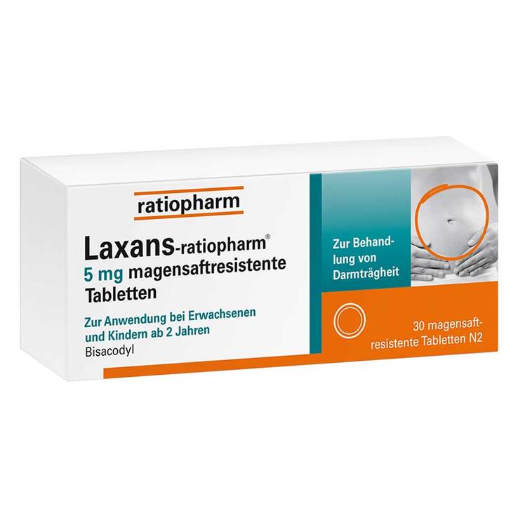 Laxans-ratiopharm® 5 mg magensaftresistent Tabletten, 30 St