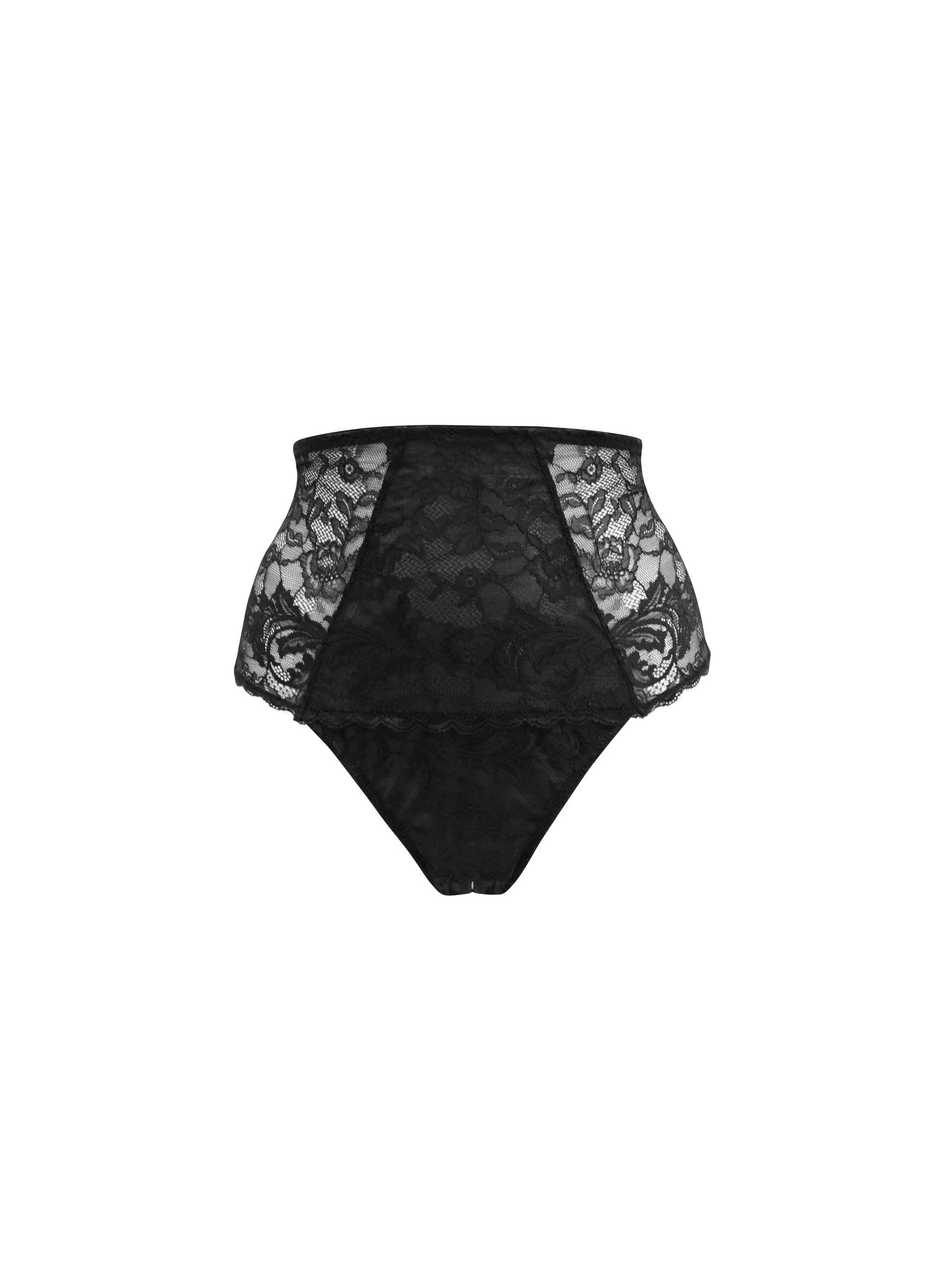 Zwart - Pour Moi For Your Eyes Only string met hoge taille zonder kruis