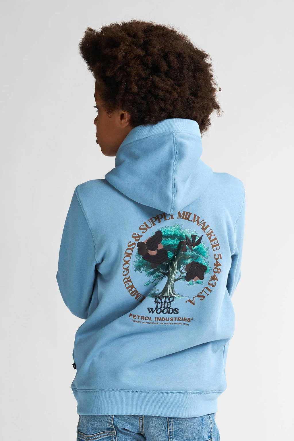 Petrol Industries hoodie lichtblauw