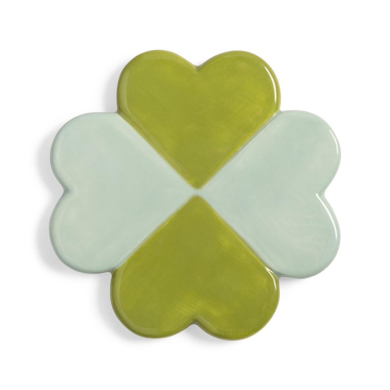 &klevering Lucky Clover onderzetter set van 4 groen
