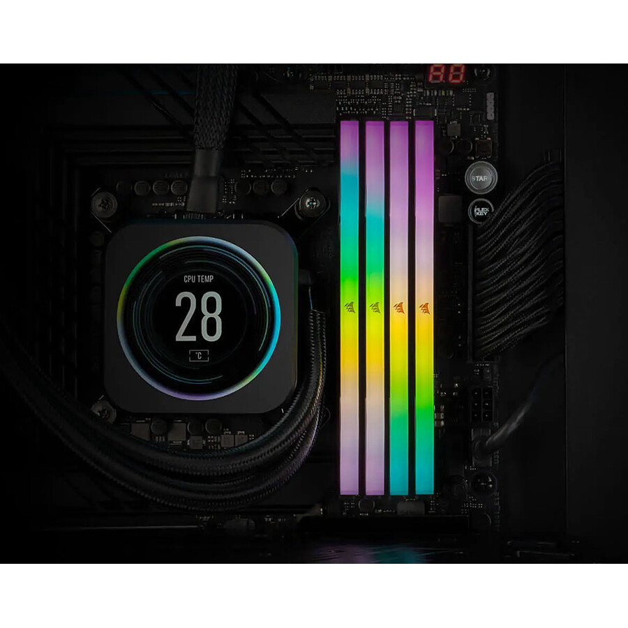 Corsair Vengeance RGB Black - 2 x 16 Go (32 Go) - DDR5 7000 MHz - CL40