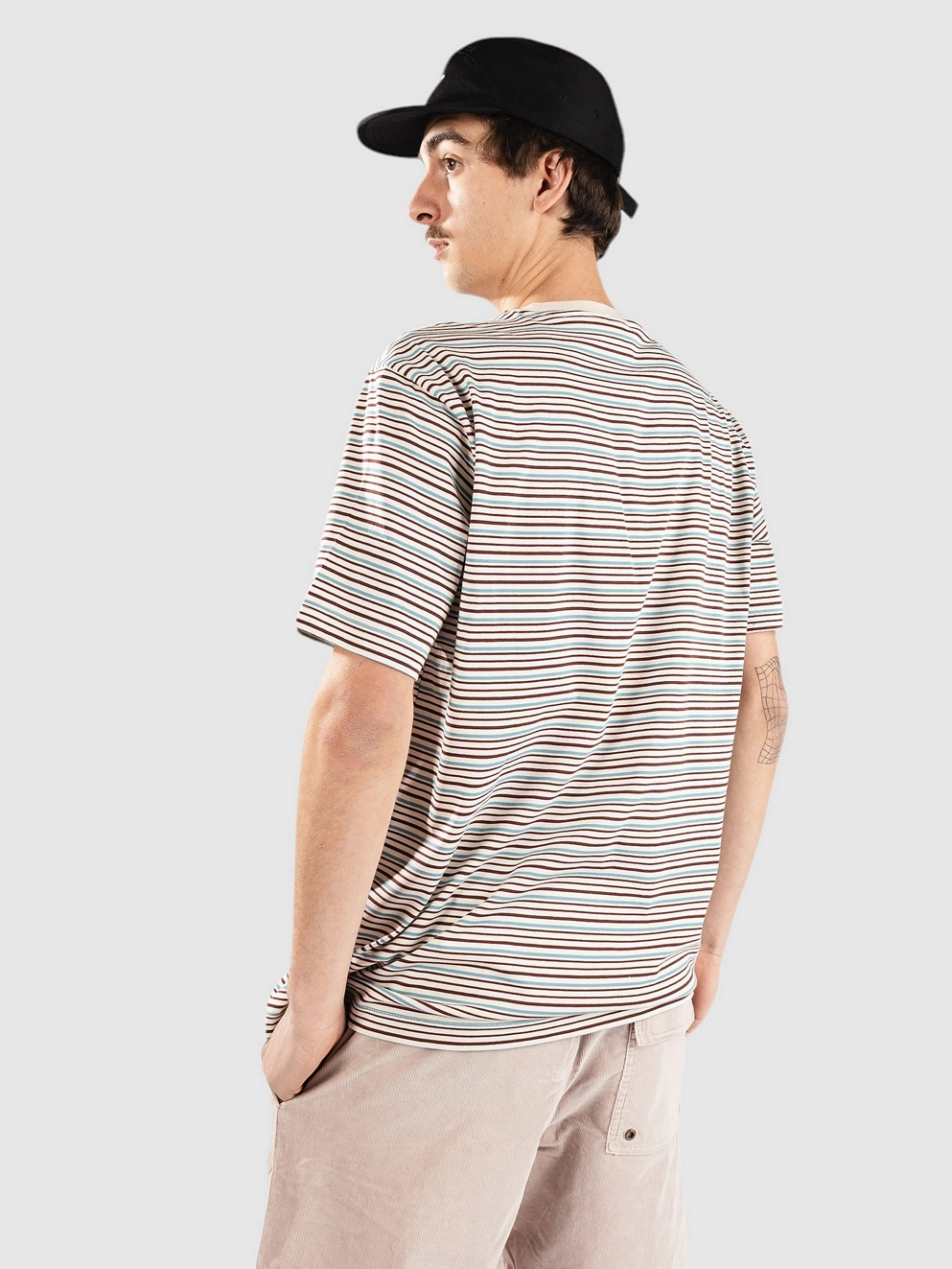 Oakley Relax Striped T-Shirt mist/grenache stripes