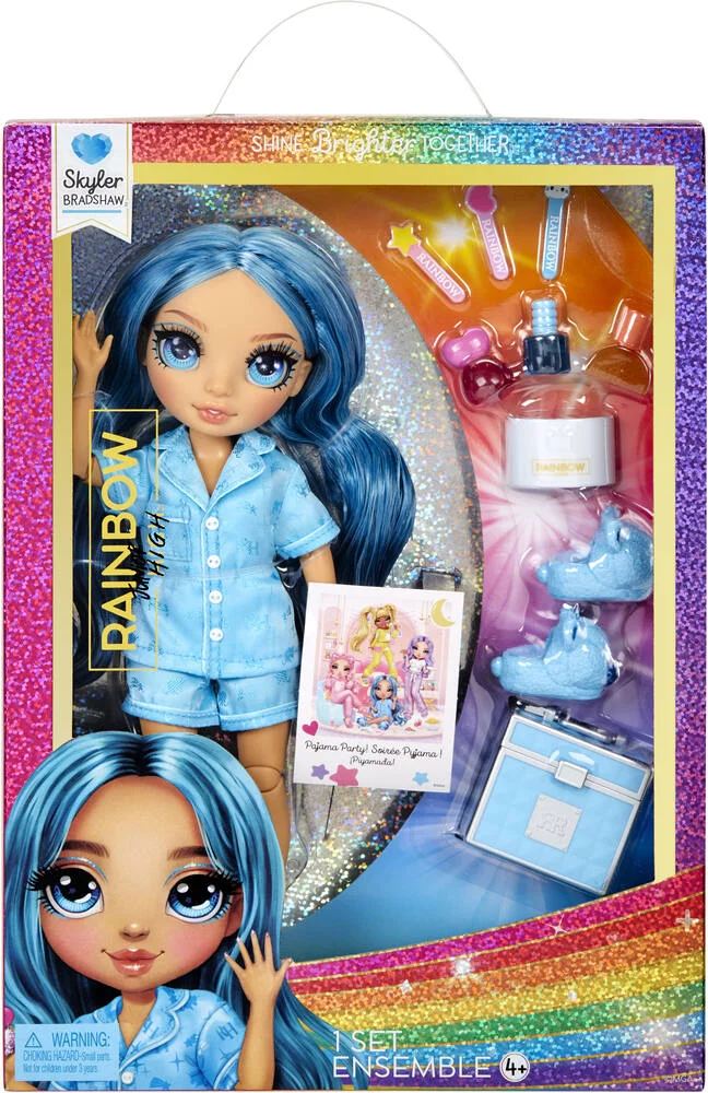 JUNIOR HIGH PYJAMA PARTY POUPEE MANNEQUIN 22CM - SKYLER BLEU ET ACCESSOIRES