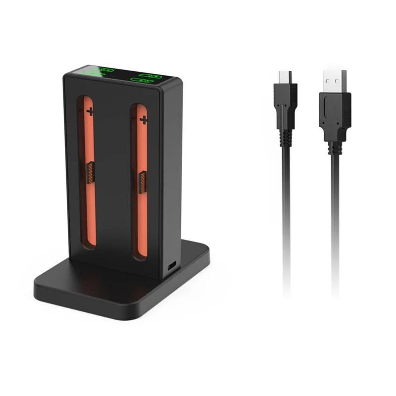 (4-fach) Magnetische Ladestation Charging Dock für Nintendo Switch 2 Joy-Cons Controller mit LED-Anzeige - Schwarz