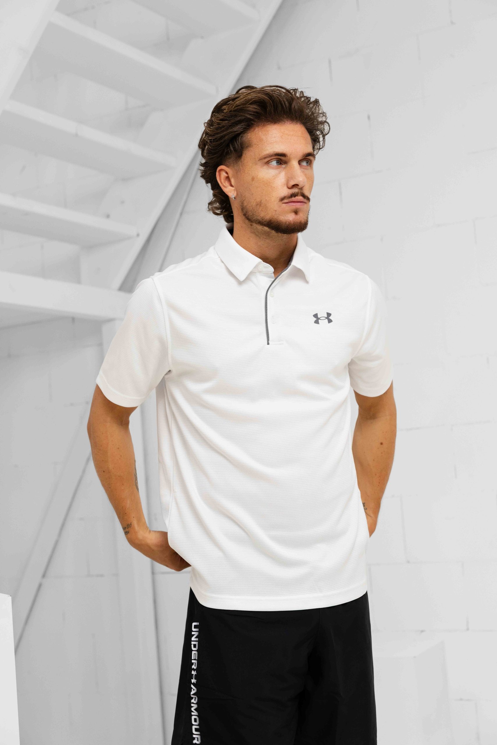 Under Armour Tech Polo Heren Wit
