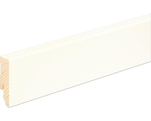 Plint sparren/grenen wit RAL9016 gelakt L0153L 16x58x2400 mm