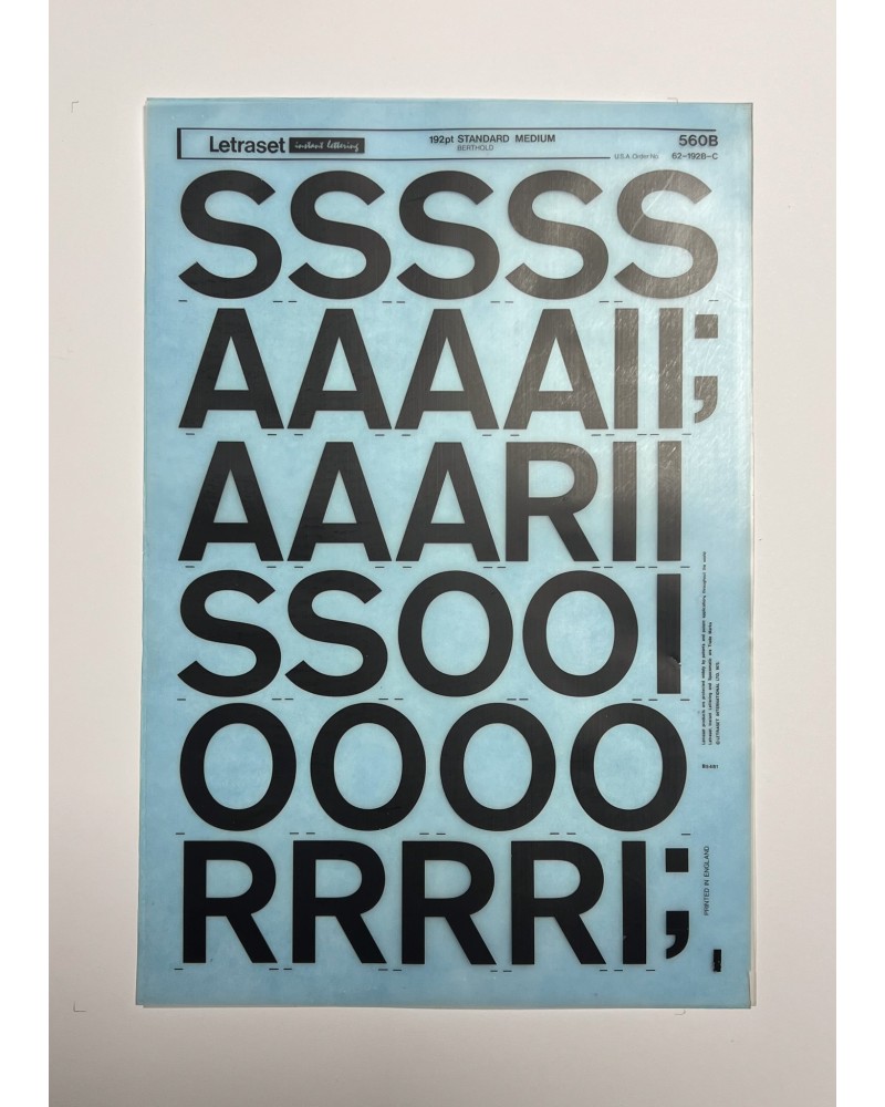 letraset-560B- STANDARD MEDIUM - 192pt