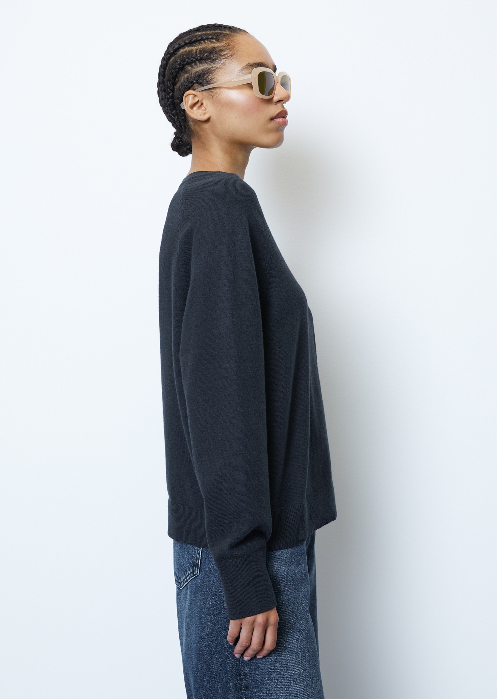 Basic Pullover regular aus Soft-Cotton-Stretch