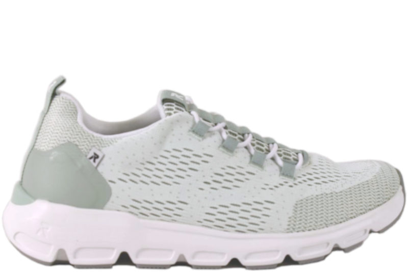 RIEKER LYSEGRØN SNEAKERS I TEKSTIL