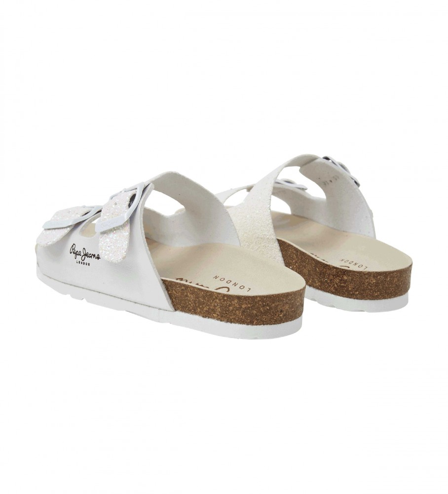 Sandálias Pepe Jeans Oban para casal, brancas