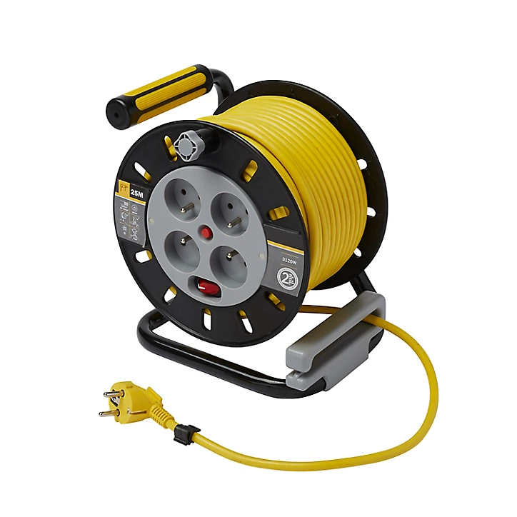 Enrouleur de bricolage Diall HO5VVF 3G1.5mm² 25m