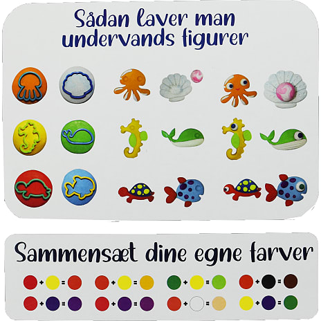 Modellervoks 12 stk. og 6 havdyrsforme