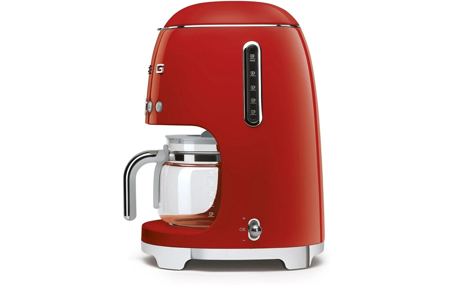 Filterkaffeemaschine 50's Style DCF02RDEU Rot<br>Kaffeemaschine mit Glaskanne