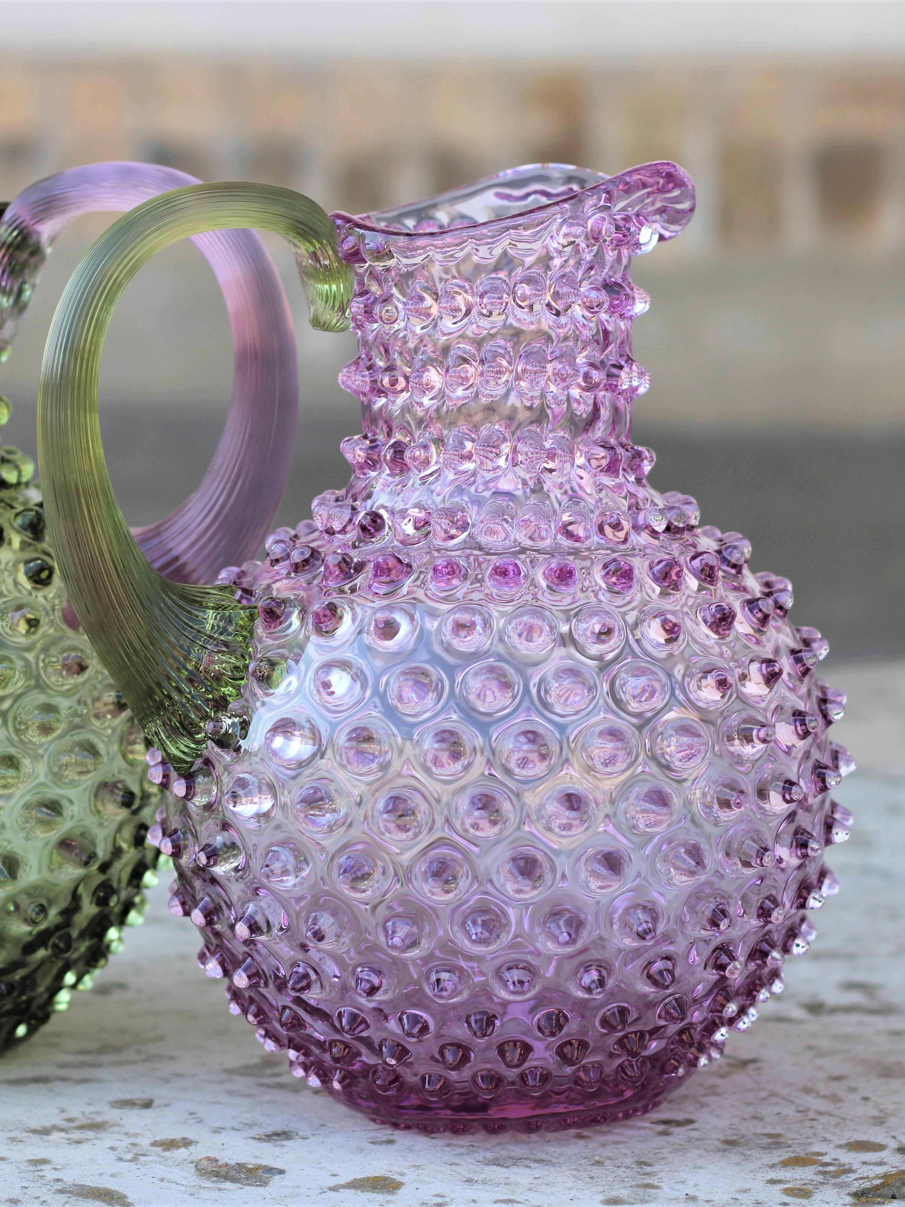 Mondgeblazen karaf Hobnail, 2 L