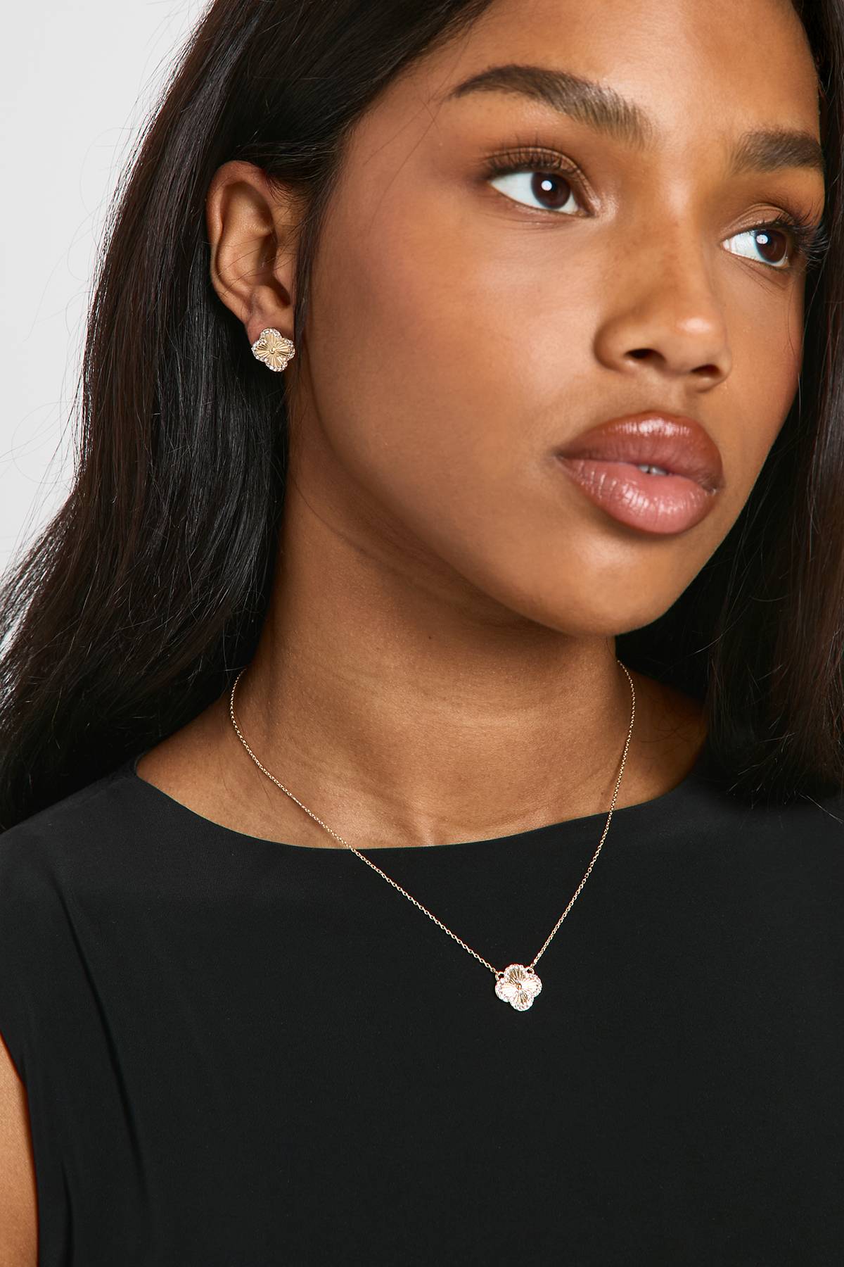 boohoo Ensemble de bijoux pendentif fleur
