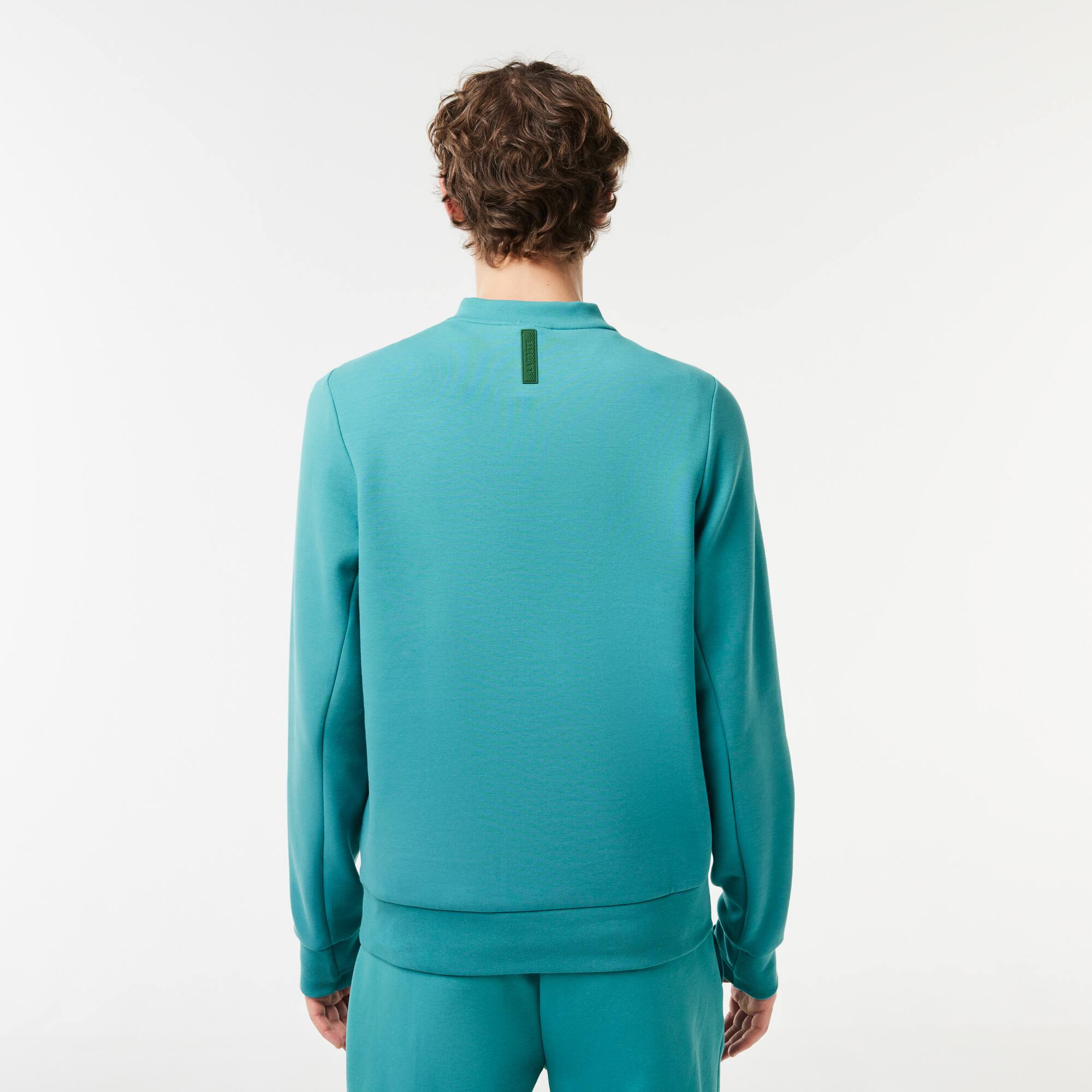 Sweatshirt Jogger à col rond en coton mélangé avec poche kangourou Sweatshirts - Bleu - Lacoste - Homme